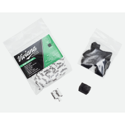 Fourrure pour Lavalier Carré Noir Viviana
