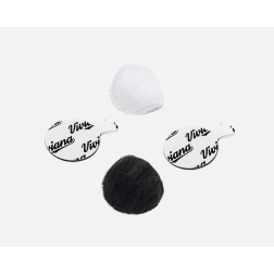 Fourrure pour Lavalier Rond Noir Blanc Viviana