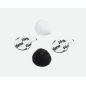 Fourrure pour Lavalier Rond Noir Blanc Fourrure pour Lavalier Rond Noir Blanc