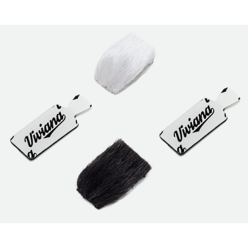 Fourrure pour Lavalier Rectangle Blanc et Noir