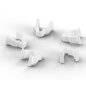 Micro omni 2061 avec pince et bonnette, Loud SPL, Blanc, 3-pin LEMO