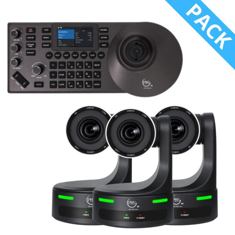 Pack 3 PTZ PBS-X12-4K-G3 avec Controleur Pack 3 PTZ PBS-X12-4K-G3 avec Controleur