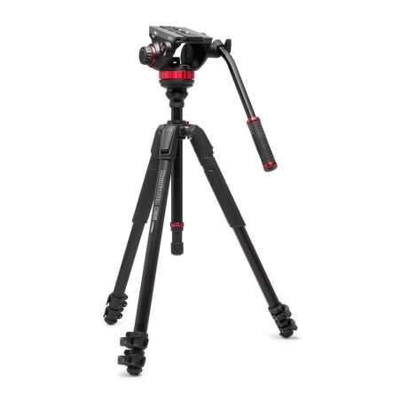 Rotule Vidéo Fluide 502 et trepied 3 sections alu 055 Manfrotto