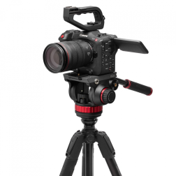 Rotule Vidéo Fluide 502 et trepied 3 sections alu 055 Manfrotto