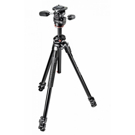 MK290DUA3-3W 290 Dual, Kit Trépied 3 sections alu + Rotule 3D 804 Manfrotto