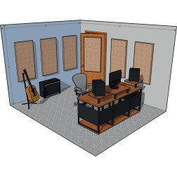 BROAD3-24X48-N - Broadband - 4 panneaux 3" biseau - noir