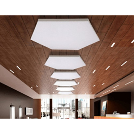 PAINT-HEXUS-36 - Paintable Plafond - 2 panneaux hexagonaux 91 cm PRIMACOUSTIC