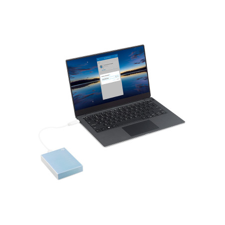 6,4cm(2,5") 5TB One Touch HDD USB3.2 with Password Protection light blue