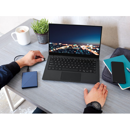6,4 cm (2,5") 2To My Passport Ultra USB-C bleu