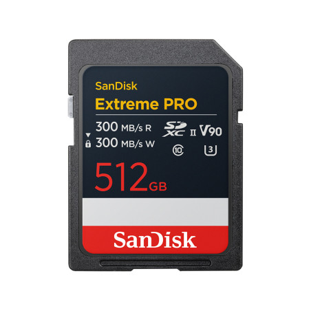 SD Extreme Pro 512GB UHS-II 300MB/s V90 SanDisk
