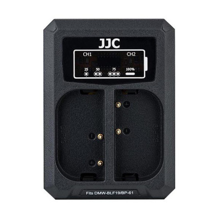JJC Panasonic DCH-BLF19E USB Dual Battery Charger (voor Panasonic DMW-BLF19 / Sigma BP-61)