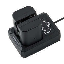JJC Panasonic DCH-BLF19E USB Dual Battery Charger (voor Panasonic DMW-BLF19 / Sigma BP-61)