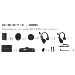Solidcom C1 Pro-HUB8S Système d'intercom sans base et sa