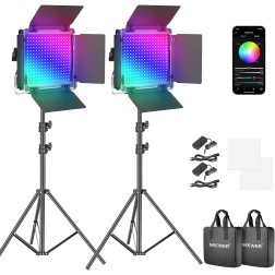 Kit 2 LEDs 660 Pro RVB - Controle APP + trepieds Neewer