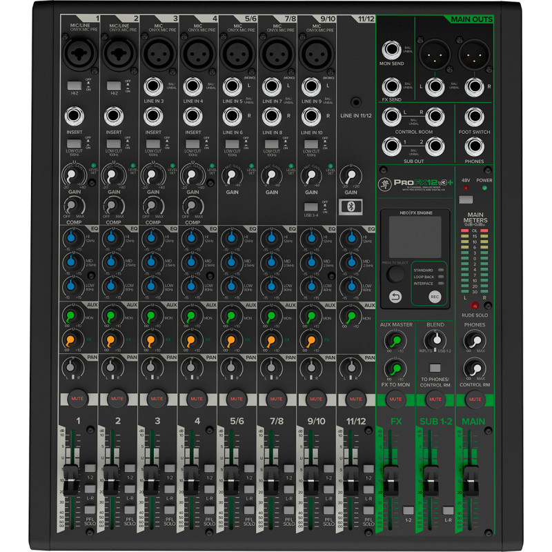 PROFX12V3+ PROFXV3 - USB 12 canaux + Bluetooth et effets