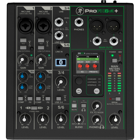 PROFX6V3+ PROFXV3 - USB 6 canaux + Bluetooth et effets