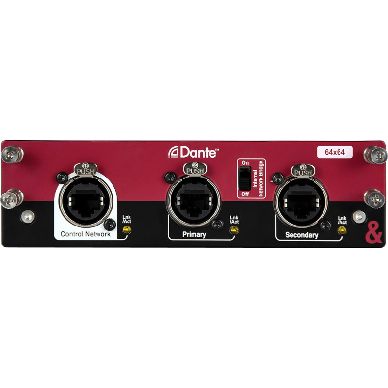Cartes optionnelles - Carte réseau audio Dante 64x64