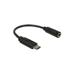 Adaptateur audio USB Type-C male Stereo Jack femelle 14cm Delock