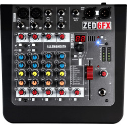 ZED-6FX  2 in mono, 2 stéréo avec effets ALLEN & HEATH