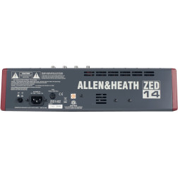 ZED-14 USB sans effet - 6 in mono, 4 stéréo, 4 AUX USB s