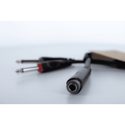 EY0.3KPP Jack stereo Femelle 2 Jacks mono male 30cm