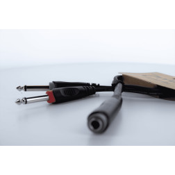 EY0.3KPP Jack stereo Femelle 2 Jacks mono male 30cm