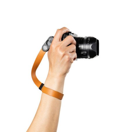 Cuff Leather Camera Strap Wrist Amber Peak Design
