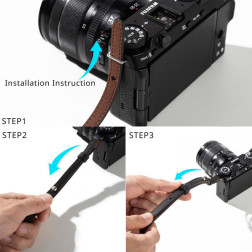 5208 Universal Leather Camera Shoulder Strap Black SmallRig