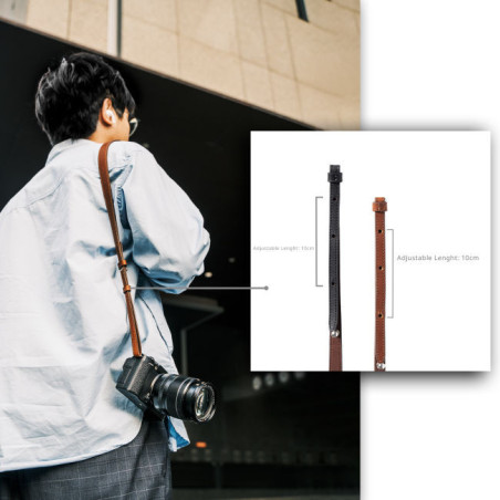 5209 Universal Leather Camera Shoulder Strap Brown