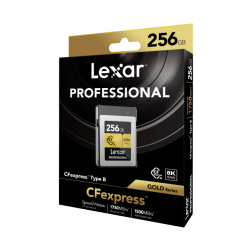 CFexpress PRO Type B Gold series 256GB - R1750/W1500MB/s Lexar