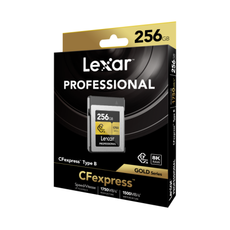 CFexpress PRO Type B Gold series 256GB - R1750/W1500MB/s Lexar
