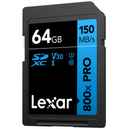 SDXC 800x PRO Blue Series 64GB UHS-1 V30 - Read 150MB/s