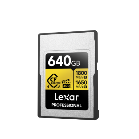 CFexpress PRO Type A Gold 4.0 Series 640GB R1800/W1650MB/s - VPG400 Lexar