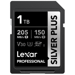 SD Silver Plus UHS-1 1TB V30 R205/W150MB/s Lexar
