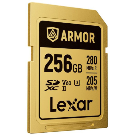 SDXC Pro Gold Series ARMOR UHS-II 256GB V60 IP68 Stainless Steel R280/W205MB/s