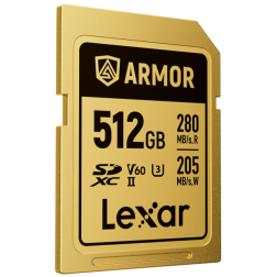 SDXC Pro Gold Series ARMOR UHS-II 512GB V60 IP68 Stainless Steel R280/W205MB/s