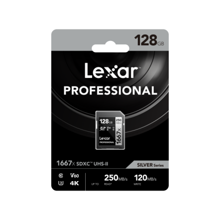 SD Pro Silver Series UHS-II 1667x 128GB V60