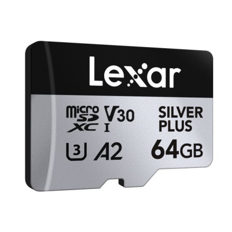 microSDXC Silver Plus UHS-1 64GB V30 R205/W100MB/s