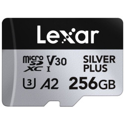 microSDXC Silver Plus UHS-1 256GB V30 R205/W150MB/s Lexar