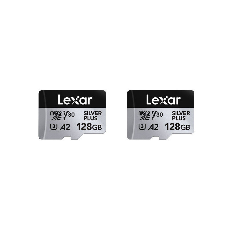 microSDXC Silver Plus UHS-1 128GB V30 R205/W150MB/s - 2PACK microSDXC Silver Plus UHS-1 128GB V30 R205/W150MB/s - 2PACK