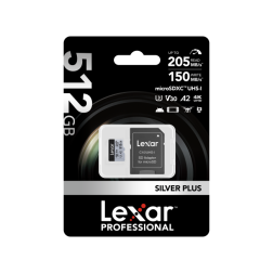 microSDXC Silver Plus UHS-1 512GB V30 R205/W150MB/s