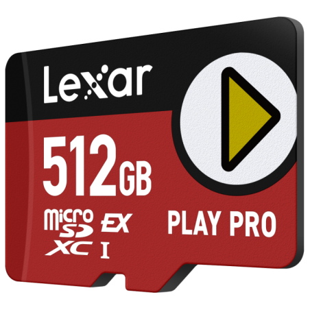 microSD Express 7.1 PLAY Pro 512GB up to R900/W600MB/s (104MB/s with UHS-I)
