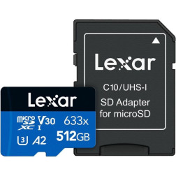 microSD Blue Series UHS-I 633x 512GB V30
