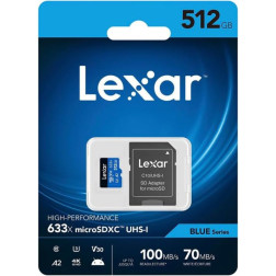 microSD Blue Series UHS-I 633x 512GB V30
