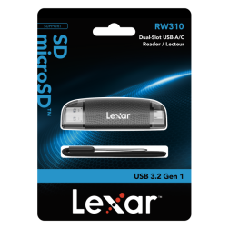 Reader LRW310 Dual Slot SD/microSD USB 3.1 A & C