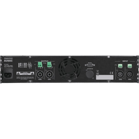 2 Canaux DSP - WAVEDYNAMICS 2 x 500W / 4 Ohms 2 Canaux D