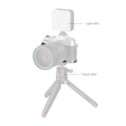 4713C L-Shape Mount Plate with Handle for FUJIFILM X-T50 (Silicone/Silver)