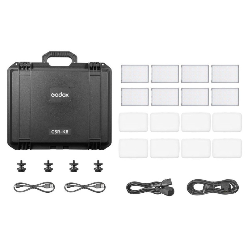 C5R-K8 Mobile RGB LED 8 Light Kit with Charging Case