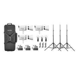 Litemons LA300R RGB LED Video Light 3-light kit blanc Godox