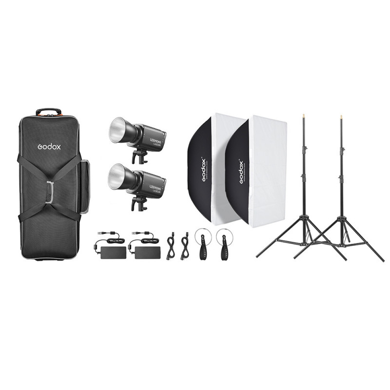 Litemons LA300R K2 RGB LED Video Light 2-light kit noir